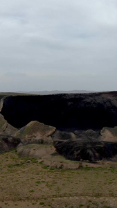 航拍察哈尔火山地质公园火山灰视频