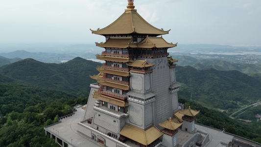 湖北黄石东方山4A景区航拍视频