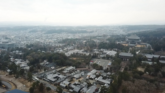 航拍日本奈良视频