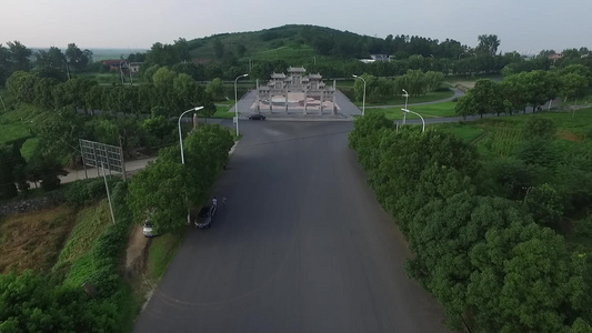 航拍历史古建自然风光城市风光人文风景视频