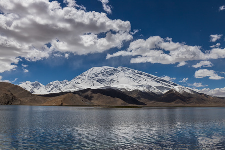 5A帕米尔高原旅游区喀拉库勒湖与慕士塔格峰延时视频视频