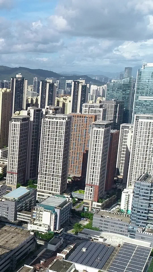 高清航拍深圳南山科技园科技产业园区城市建筑35秒视频