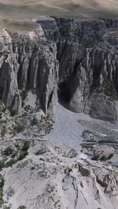 新疆旅游安集海大峡谷地标风景自然风光原始地貌素材旅游素材视频