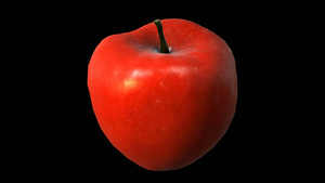 透明通道红苹果素材60秒视频