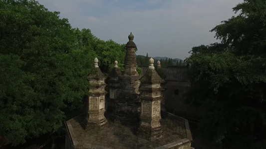 航拍历史古建自然风光城市风光人文风景视频