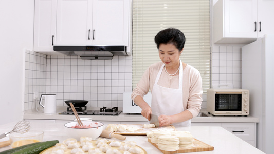 老人在厨房包饺子[卫浴间]视频