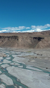 航拍新疆南部昆仑山脉雪山自然风光视频新疆旅游视频