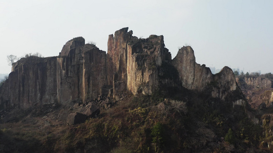 绍兴羊山石城风光视频