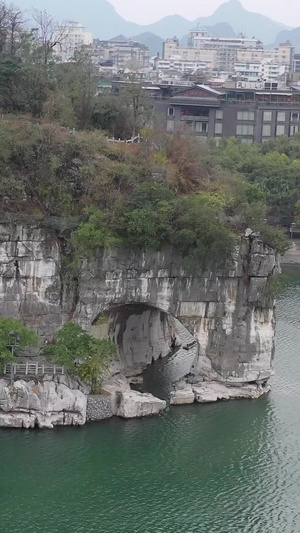 桂林漓江风光象鼻山航拍桂林旅游29秒视频