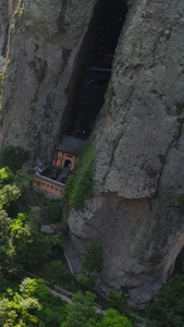 航拍5A景区雁荡山灵峰景观区古建筑寺庙视频旅游目的地视频