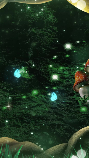 梦幻童话森林led背景视频led大屏背景20秒视频