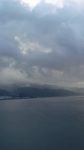 清晨海面上的积雨云深圳杨梅坑视频