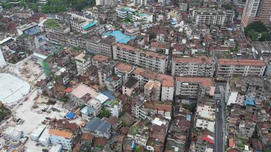 城中村老旧民房航拍视频