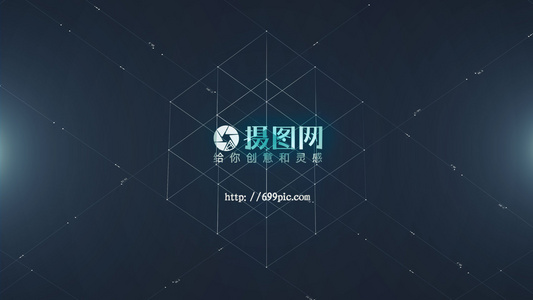 科技感有趣魔方转动LOGO演绎标题视频