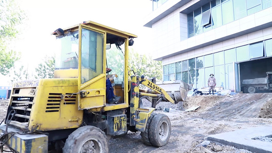 实拍工地建筑施工视频