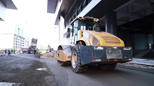 实拍工地建筑施工视频