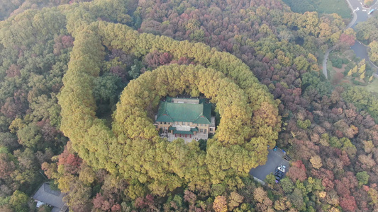 江苏南京中山陵5A景区航拍 视频