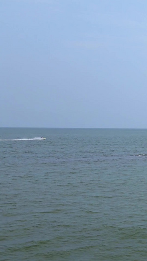 广西北部湾大海灯塔海水航拍防城港风光47秒视频
