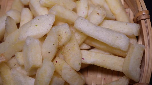 【镜头合集】酥脆薯条脱水薯条零食视频