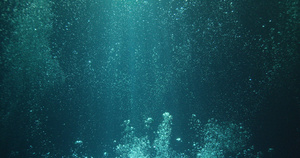 水下的阳光和气泡21秒视频