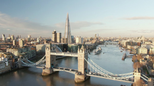 英国伦敦塔桥和泰晤士河23秒视频