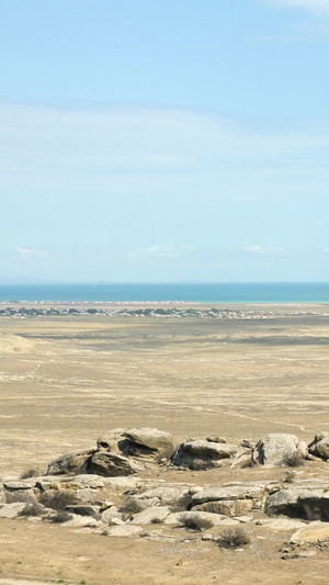远望世界最大湖泊里海延时咸水湖15秒视频