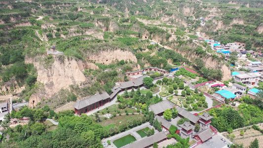 航拍中国河南郑州巩义石窟寺巩县石窟视频