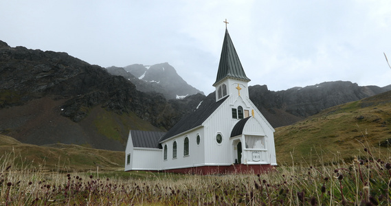 风景的挪威英国国教教堂视频