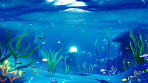 4K唯美的海底世界背景视频素材30秒视频