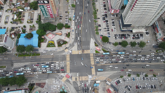 城市道路交通 航拍视频