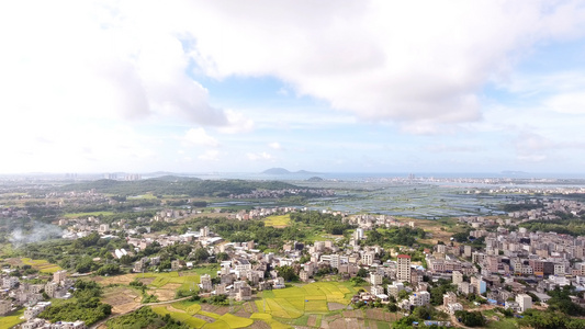 沿海农村航拍视频