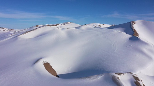 沙漠雪景视频