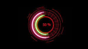 数字计能能量红色亮线在周围有强大的颜色13秒视频
