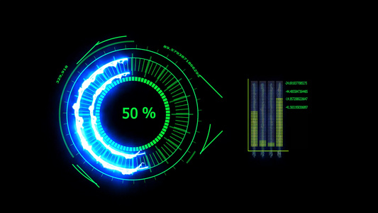 数字电表能源暗蓝色广告技术的抽象设计视频