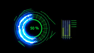 数字电表能源暗蓝色广告技术的抽象设计13秒视频