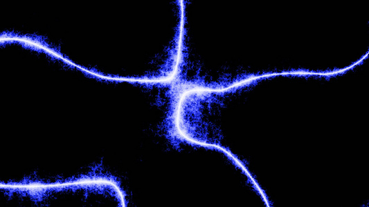 蓝色闪电舞台背景元素视频