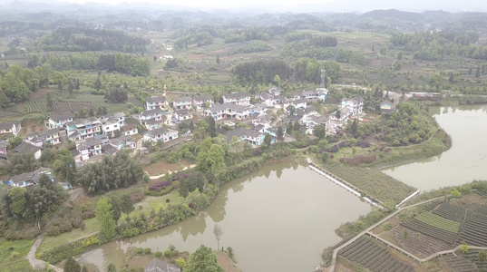 贵州湄潭航拍自然风景视频