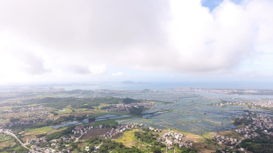 沿海农村航拍视频