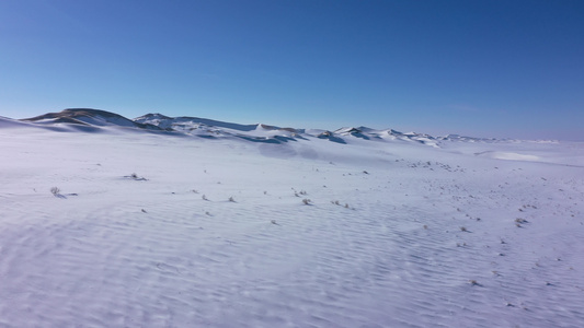 沙漠雪景视频