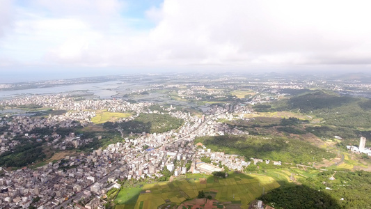 沿海农村航拍视频