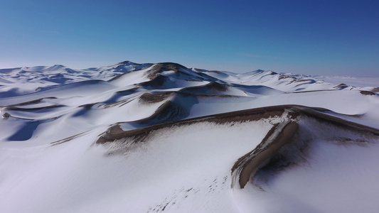 沙漠雪景视频