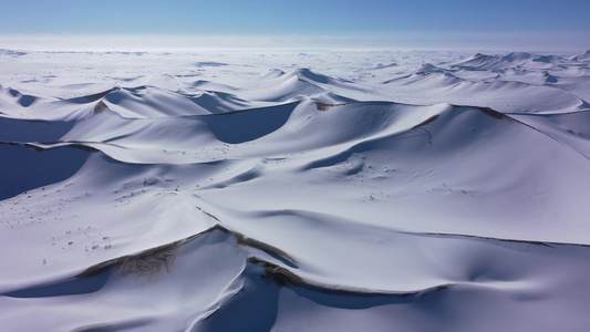 沙漠雪景视频