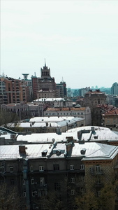 乌克兰基辅城市航拍城市天际线视频