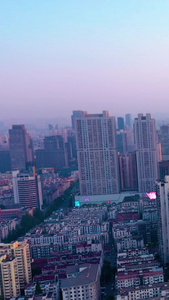 航拍南京新街口金融中心全景南京全景视频