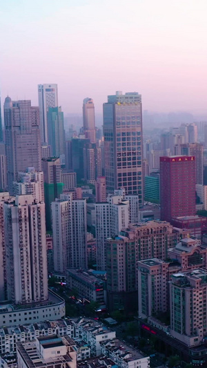 航拍南京新街口金融中心全景南京宣传52秒视频