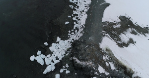 冰雪覆盖的海岸11秒视频