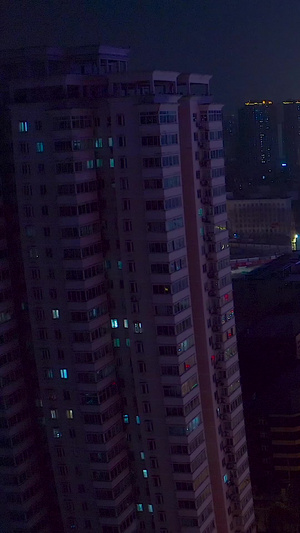 环城路夜景航拍城市夜景109秒视频
