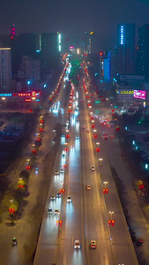 环城路夜景航拍绕城公路航拍视频