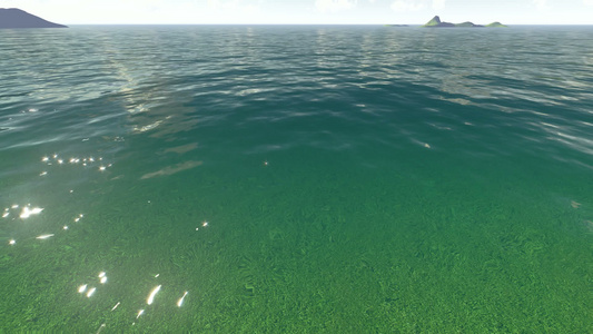 水下风景,有摄像头从水的表面直接进入表层以下视频