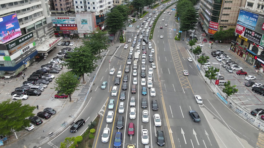 城市道路交通 航拍视频